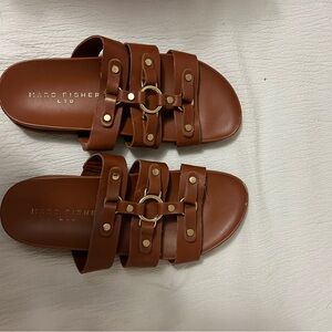 Marc Fisher Tan Leather Sandals